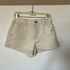 BRAND NEW PAC SUN CARPENTER CREAM COLORED SHORTS, EUC!